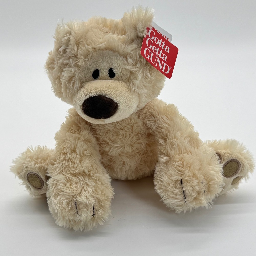 Gund Philbin Teddy Bear Beige Cream Stuffed Animal Plush 12 inch 319926 NWT